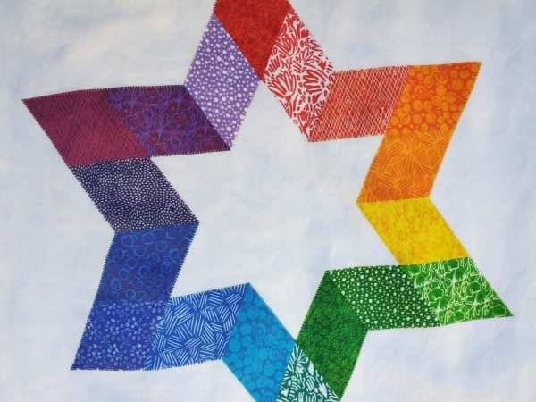 Rainbow Star of David Challah Cover - Image 3