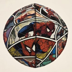 Spiderman Collage Saucer Style Kippah Yarmulke