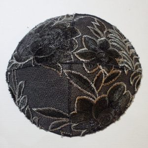 Black Embroidery Flower Saucer