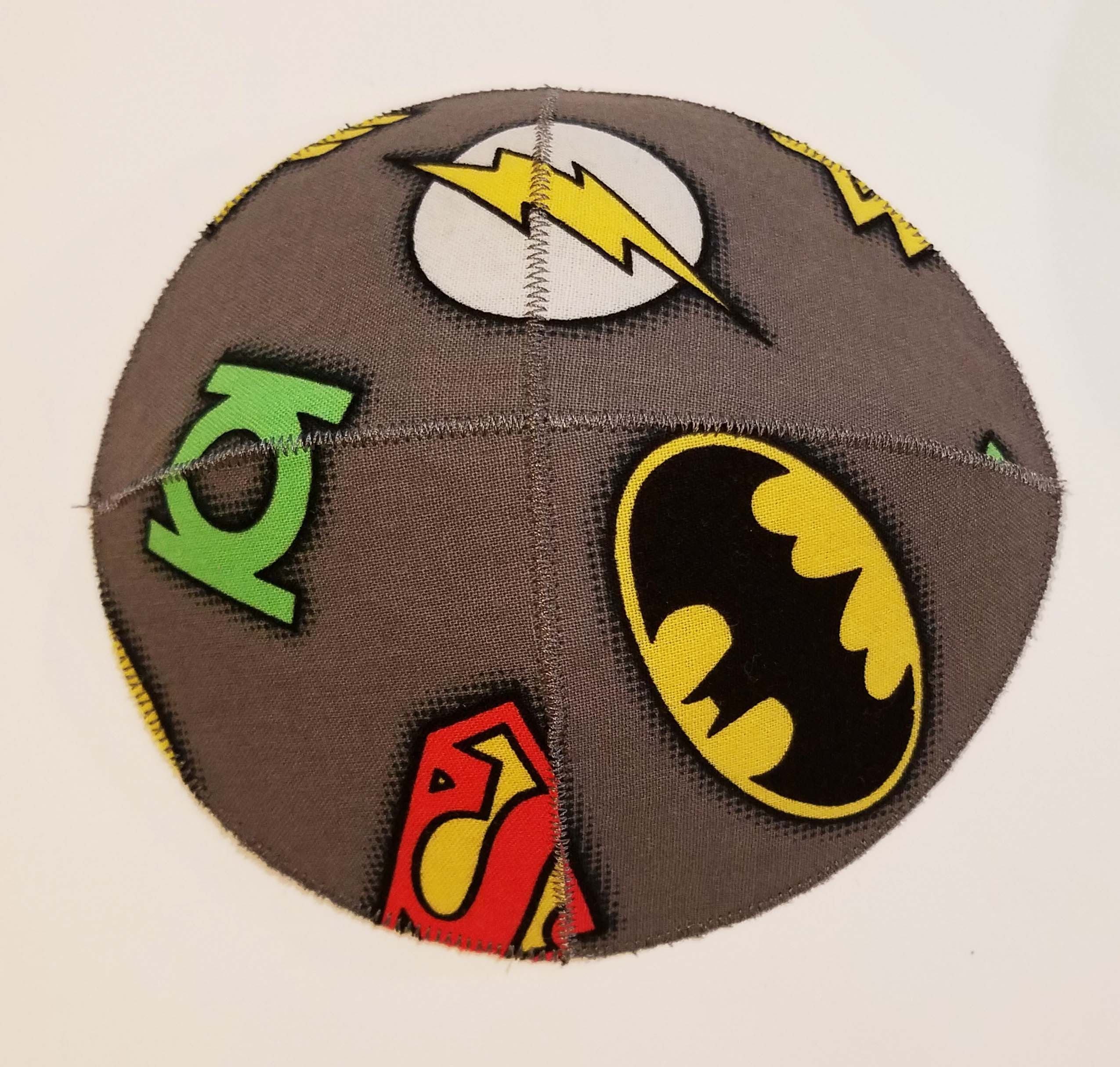 Superhero Emblems Kippah Saucer Style